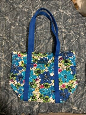 Donna Sharp Blue Floral Tote Bag